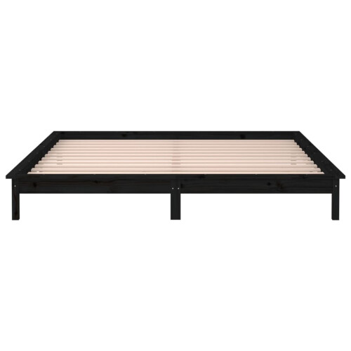 VidaXL (black, 200 x 200 cm) vidaXL Solid Wood LED Bed Frame Home Bedstead Platform Bed Multi Colours/Sizes 2