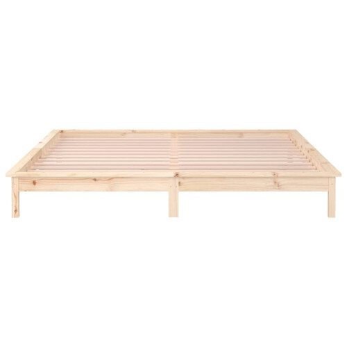 VidaXL (brown, 135 x 190 cm) vidaXL Solid Wood LED Bed Frame Home Bedstead Platform Bed Multi Colours/Sizes 2