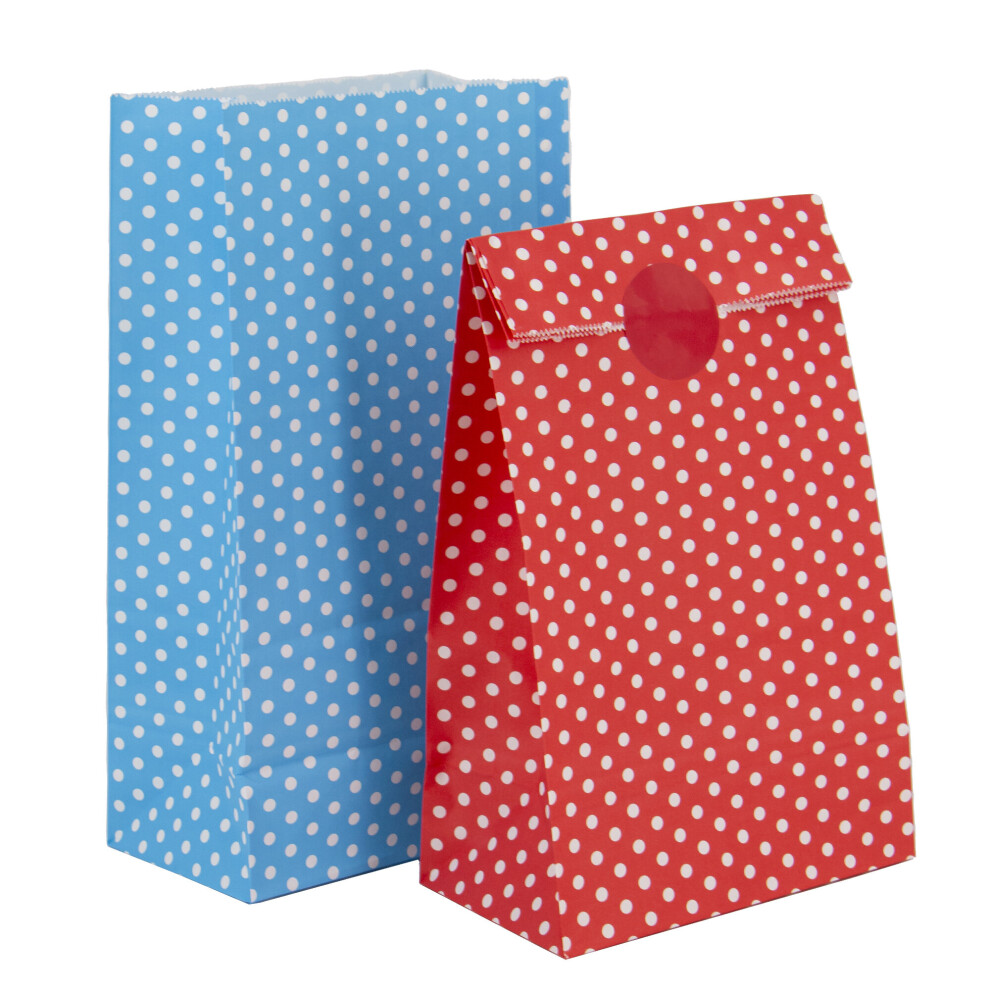 (Small Dot-Colourful, 100PCS) Time to Sparkle Paper Party Bag Kraft treat Bags Flat Goodie Cookie Popcorn Party Gift Party Dot-Colourful Wedding Birthday