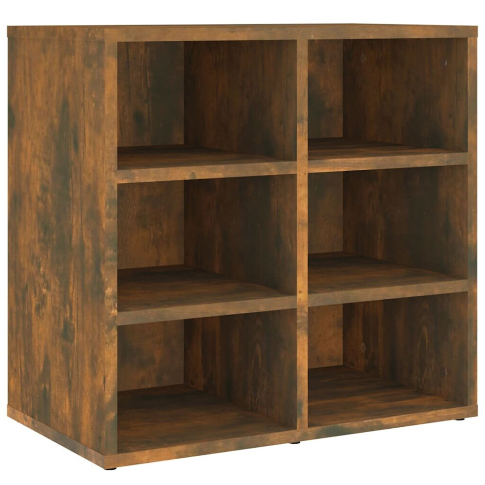 Vidaxl (Smoked Oak, 1) Shoe Cabinet Hallway Wall Mounted Shoe Storage Rack Shelf Cupboard
