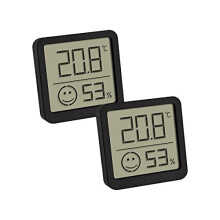 TFA Dostmann set di 2 igrometri termoigrometrici neri 30.5053.01.02