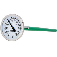 REOTEMP K82-3 Bodemthermometer, 5 Inch Steel, Waterdicht, Voor Tuin Temperatuurmeting, 0-220 Fahrenheit