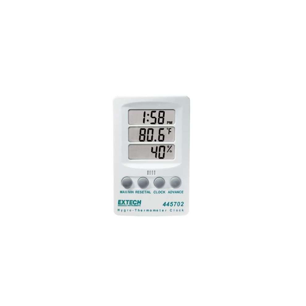 Extech Instruments 445702 Hygro-Thermometer Clock 785533415650