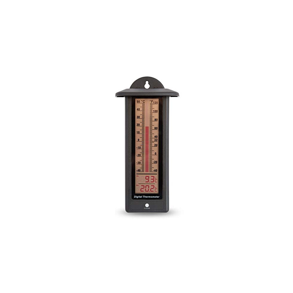 Lcd Max Min Thermometer Black, Ideal For Growing Rooms, Growing Cabinets, Greenhouses 5024368101051