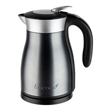 Vektra VEK-1501S Vacuum Insulated Environmentally Eco Friendly Easy Pour Cordless Kettle 1.5Litre, Silver