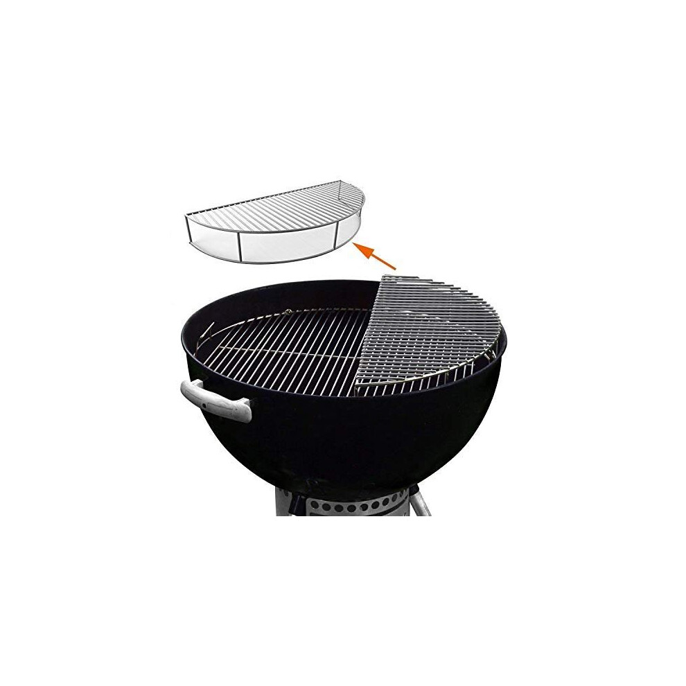 GFTIME 52CM Warming Rack for Weber 57CM Kettle Charcoal Grill Chrome plated Grill Rack Spare Parts For Bigger One-Touch, Weber Bar-B-Kettle charc