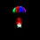 Samuel Alexander 60cm Multicoloured Infinity LED Hanging Parachute Christmas Gnome Gonk Light 3