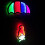 Samuel Alexander 60cm Multicoloured Infinity LED Hanging Parachute Christmas Gnome Gonk Light 4