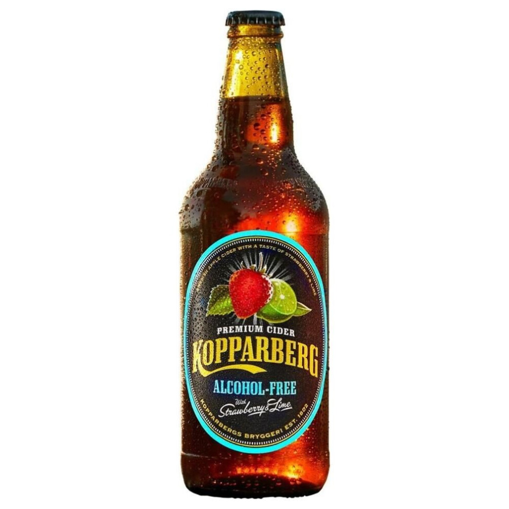 Kopparberg Alcohol-Free Strawberry & Lime Cider 8 x 500ml NRB