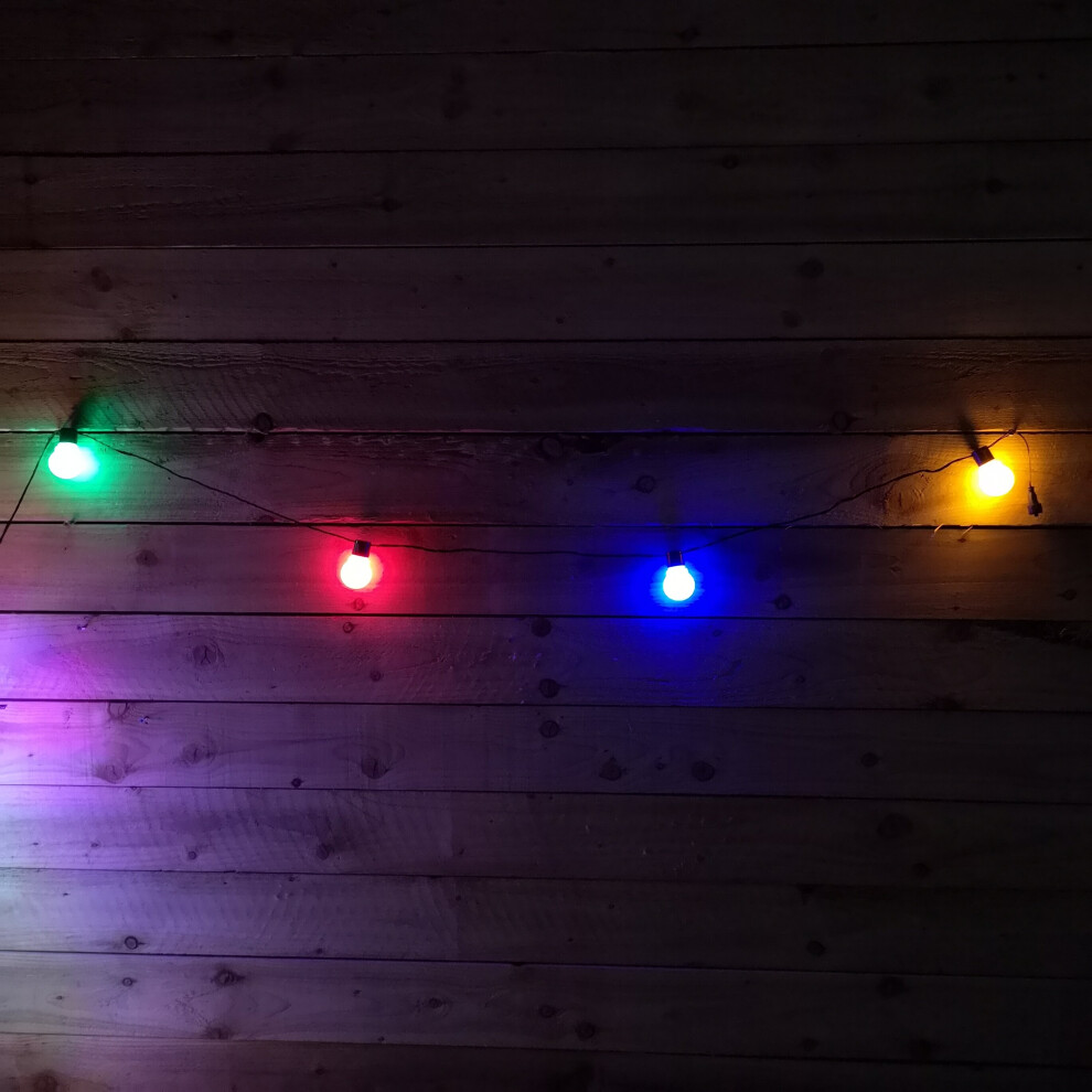 30 Multi Coloured LED Festoon Connectable Lights Indoor Outdoor