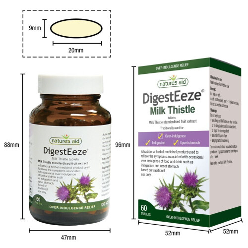 Natures Aid Natures Aid DigestEeze Milk Thistle Over Indulgence Natural Relief 60 Tablets 2