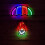 Samuel Alexander 85cm Multicoloured Infinity LED Hanging Parachute Christmas Gnome Gonk 1