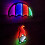 Samuel Alexander 85cm Multicoloured Infinity LED Hanging Parachute Christmas Gnome Gonk 3