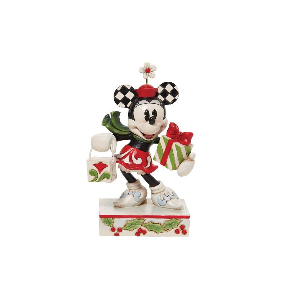 Disney Traditions Minnie Mouse with Bag & Present Figurine