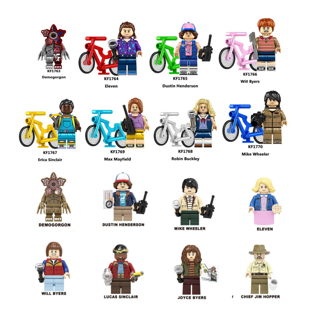 16pcs  Stranger Things Minifigures Toys Fit Lego