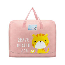 (Pink, M) Kids Quilt Storage Bag Kindergarten Clothing Organizer Travel Cartoon Tote Bag