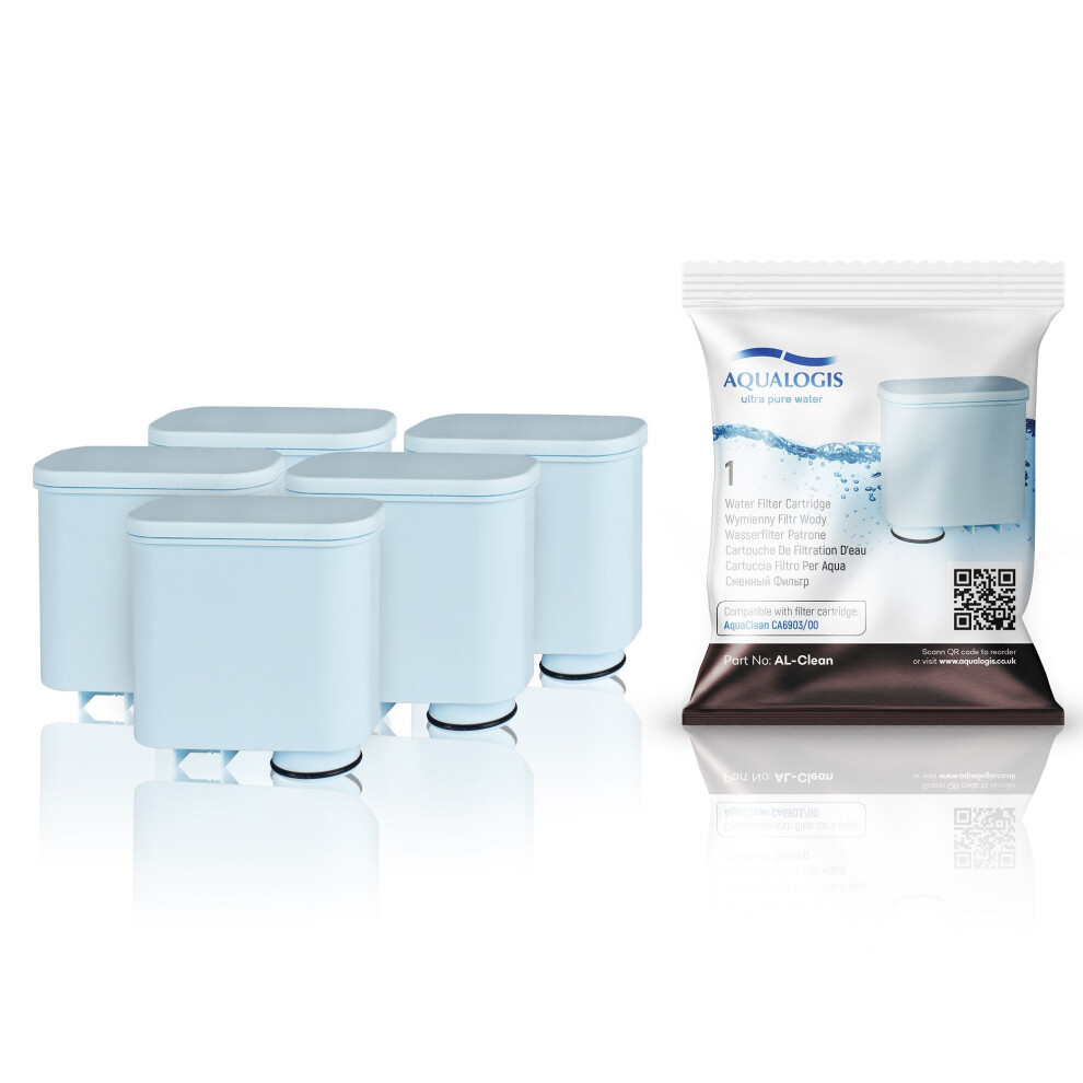 Aqualogis Water Filter For Gaggia Philips LatteGo Aquaclean CA6903 /00  5pk