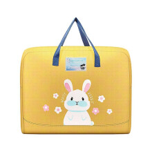 (Yellow, S) Kids Quilt Storage Bag Kindergarten Clothing Organizer Travel Cartoon Tote Bag