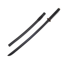 PLAYWELL WOODEN ROPED BOKKEN WITH PLASTIC SCABBARD - BLACK OAK