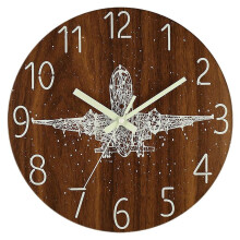 (YG008) Wooden Wall Clock 12 Inch Luminous Silent Modern Wall Clock For Home Office Decor