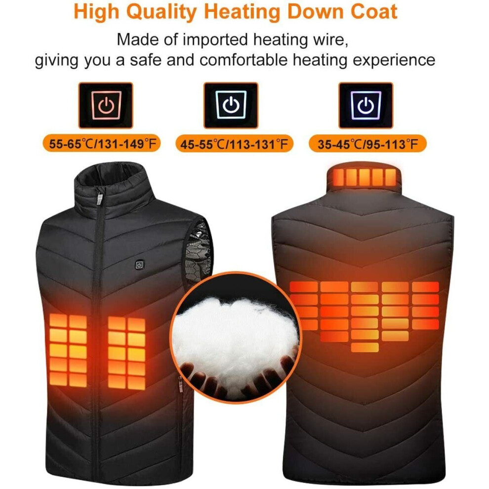 Sesamecave Heated Vest, Electric Heated Vest For Heated Clothing Usb Heating (L)