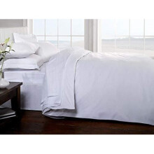Belle Maison Bedding 100% Egyptian Cotton Sateen 400 Thread Count Duvet Cover Quilt Cover white Double Duvet Cover