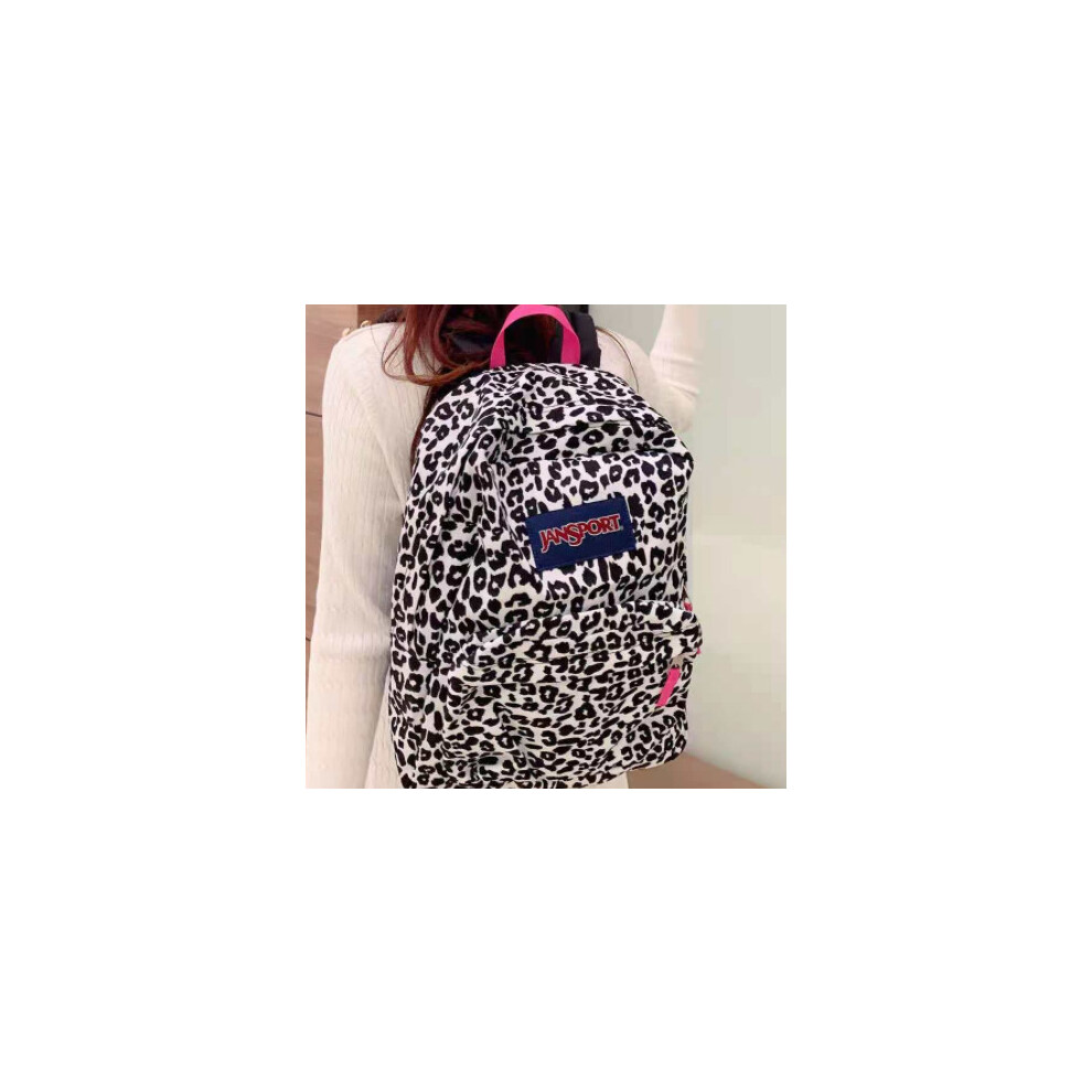 (Leopard print compartment) JANSPORT Unisex Outdoor Backpack