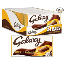 Galaxy Smooth Caramel Chocolate Bars for Sharing, 24 Bars of 135 g
