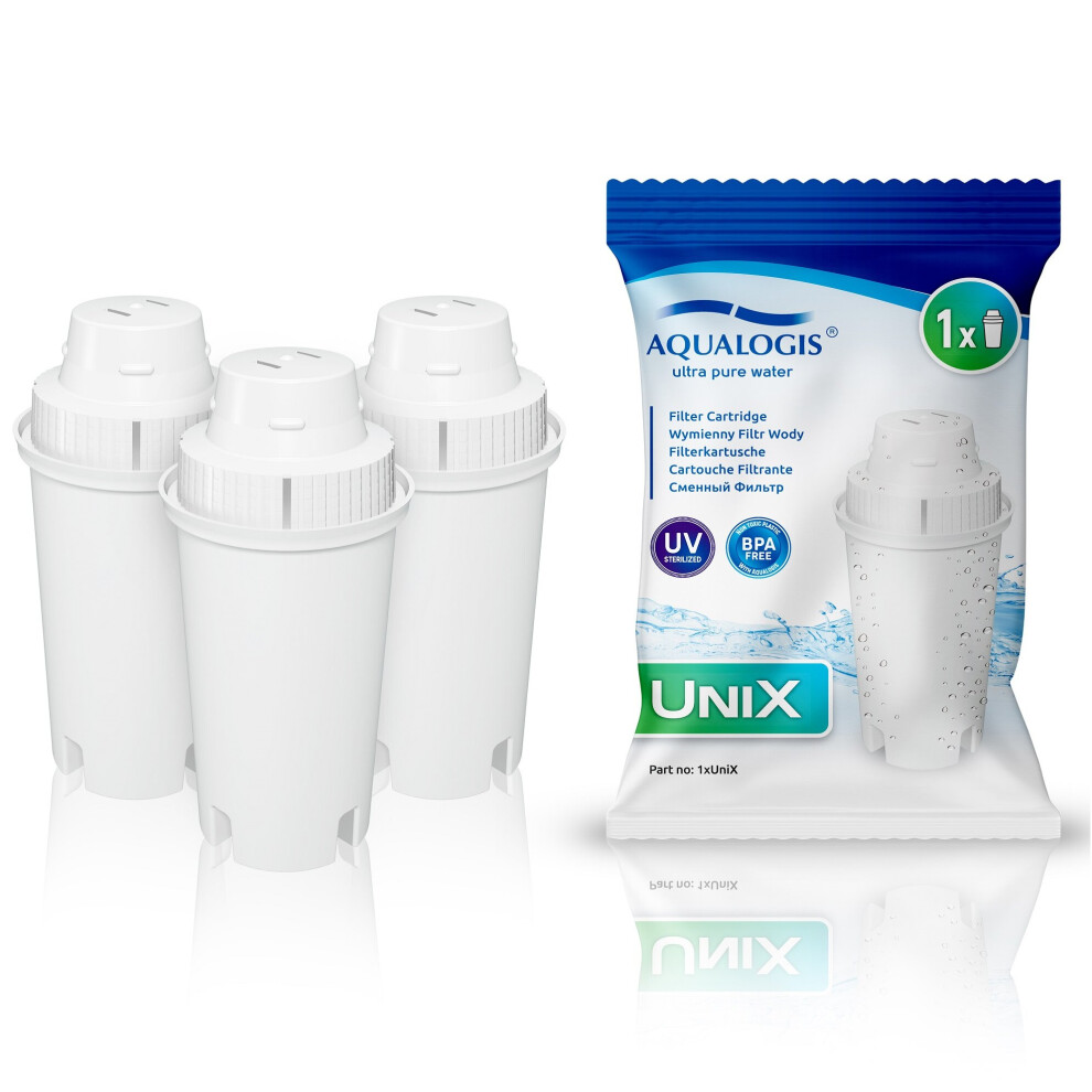 UniX Water Filter Cartridges Compatible with Brita Classic S123 (3 Pack)