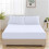 (White, Single) Thermal Flannelette Soft Brushed 100% Cotton Fitted Sheet 32cm Extra Deep 1