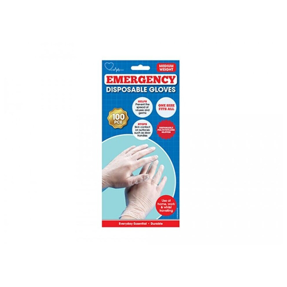 Pms Midweight Polyethylene Disposable Gloves (Pack Of 100) 5063107526069