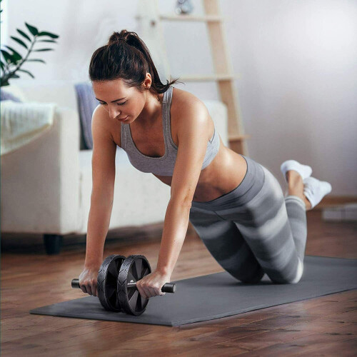 Convertible Ab Wheel Roller with Large Knee Mat for Core Abs Rollout 1