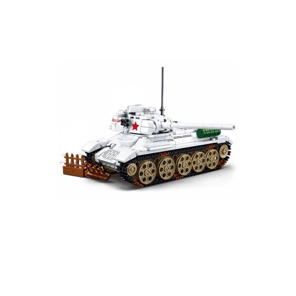 Military Series World War II Soviet T34-85 Medium Tank Collection Ornament Building Blocks Bricks Toys 