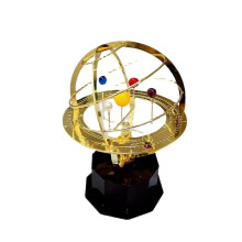 (Rotating) Grand Orrery Model Solar System 3d Metal Retro Teaching Model Desk Bedroom Decor