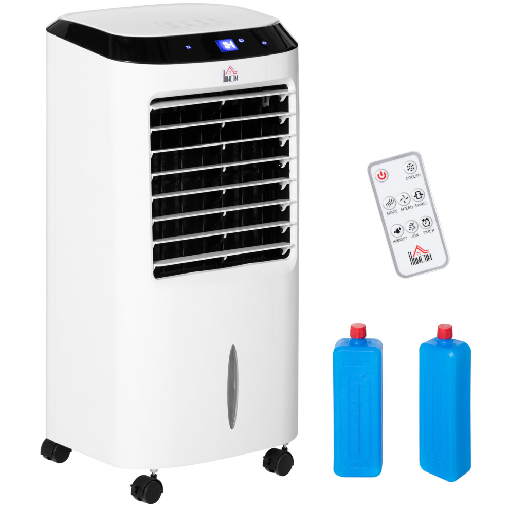 Homcom Portable Air Cooler, Evaporative Anion Ice Cooling Fan