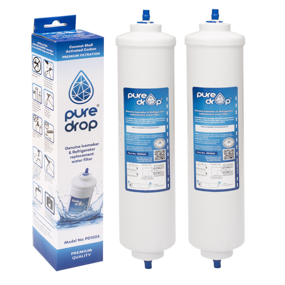 2x PureDrop Fridge Water Filters For Samsung LG DAEWOO American Fridges