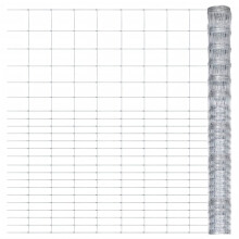 vidaXL Gartenzaun Verzinkter Stahl 50x1,6 m Silbern