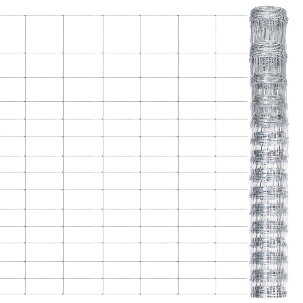 (50 x 1.6 m/29) vidaXL Garden Fence Galvanized Wild Fence Wire Fence Multi Sizes Multi Models