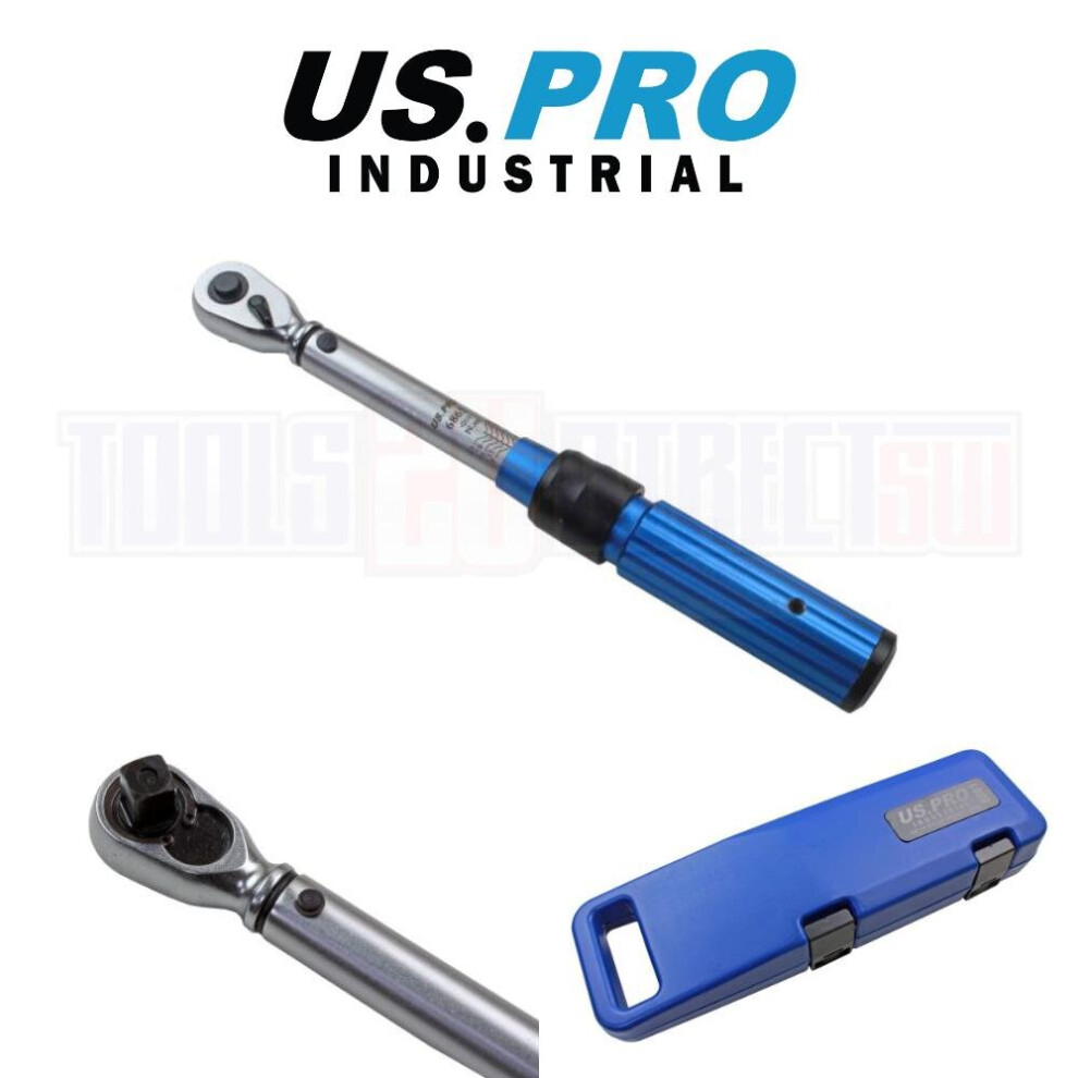 Us Pro Industrial 3/8" Dr Torque Wrench 5 - 25 Nm Bi-Directional Ratchet Head 6861 5060599864006