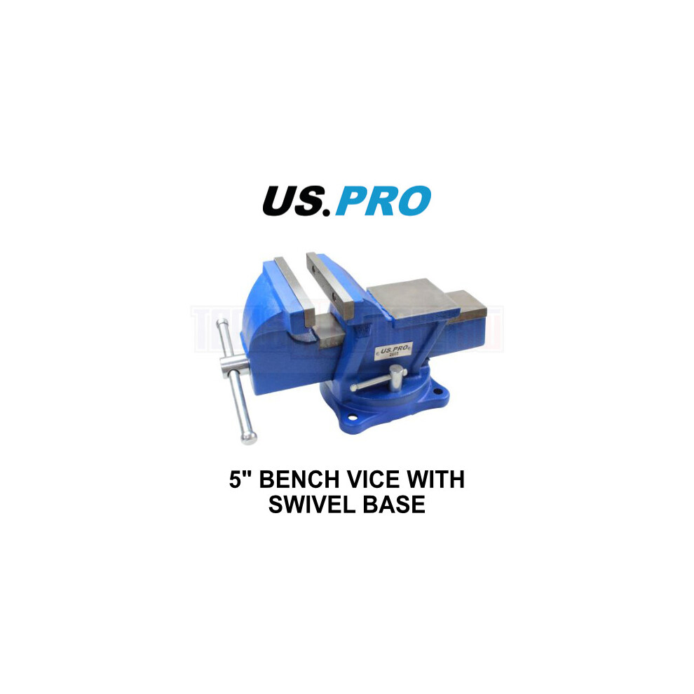 Us Pro Tools 5” Heavy Duty Engineer Swivel Bench Vice Vise Clamp With Anvil 2665