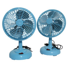 Mini USB Desk Fan Blue Pack of 2 (Small Desktop Rotation Portable)