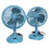 Mini USB Desk Fan Blue Pack of 2 (Small Desktop Rotation Portable) 1