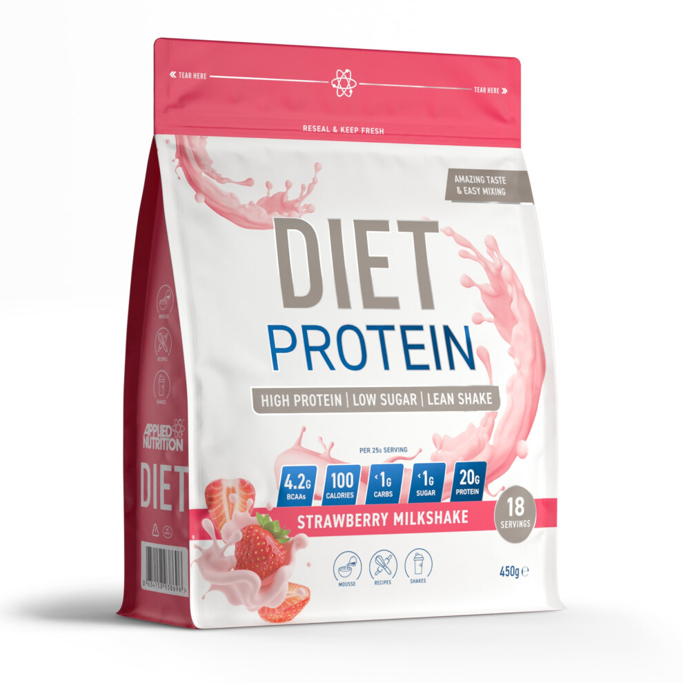 Applied Nutrition Diet Whey Protein Powder 450G - Strawberry Milkshake