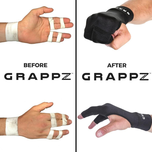 (X-Large) Grappz - Finger Tape Alternative Compression Grappling Gloves 1