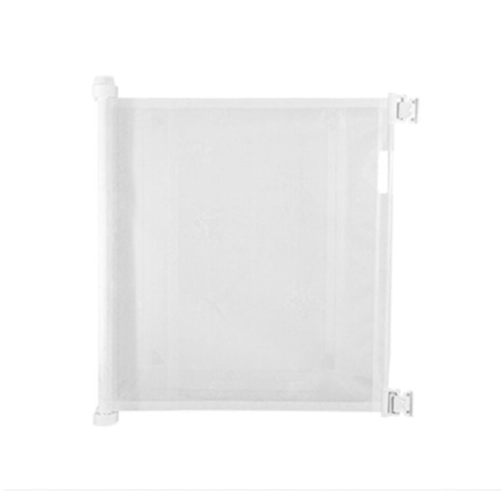 (White) Folding Baby Toddler Stair Gates Isolation Retractable Pet Dog Gate