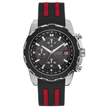 Montre - Guess - W1047G1 - Silicone Noir - Résistante à l'eau 10 bar - 47 mm