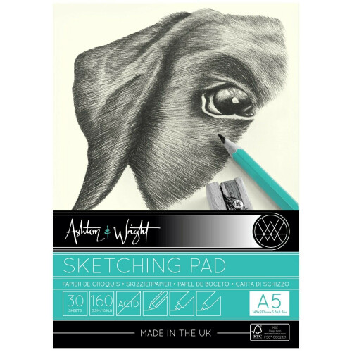 Ashton and Wright - A5 Classic Ivory Sketching Pad - 160gsm Paper - 30 Sheets