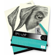 Ashton and Wright - A3 Classic Ivory Sketching Pad - 160gsm Paper - 30 Sheets - Pack of 5