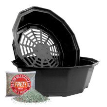 (Black 26cm, 3) Bulb Planting Baskets/Trays for Daffodils, Tulips, Crocus, Iris, Hyacinths & Snowdrops