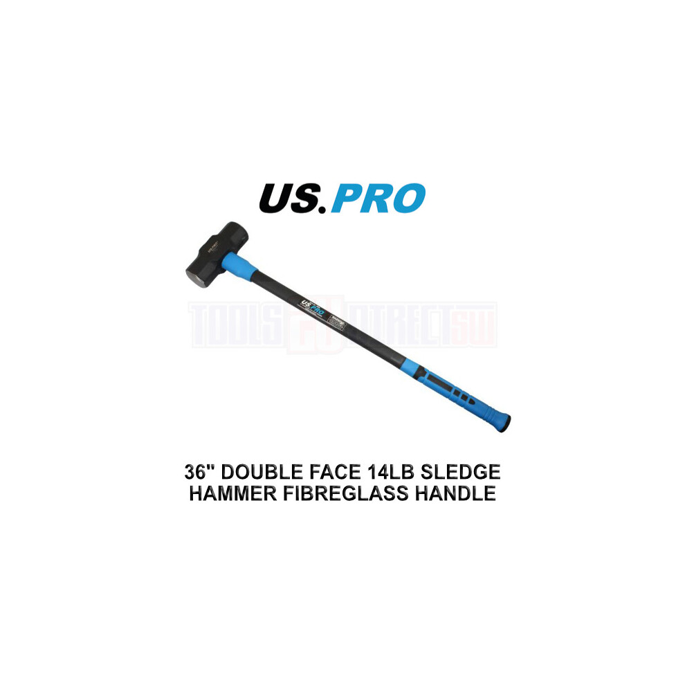 US PRO Tools 36" Double Face 14lb Sledge Hammer With Fibreglass Handle 4508